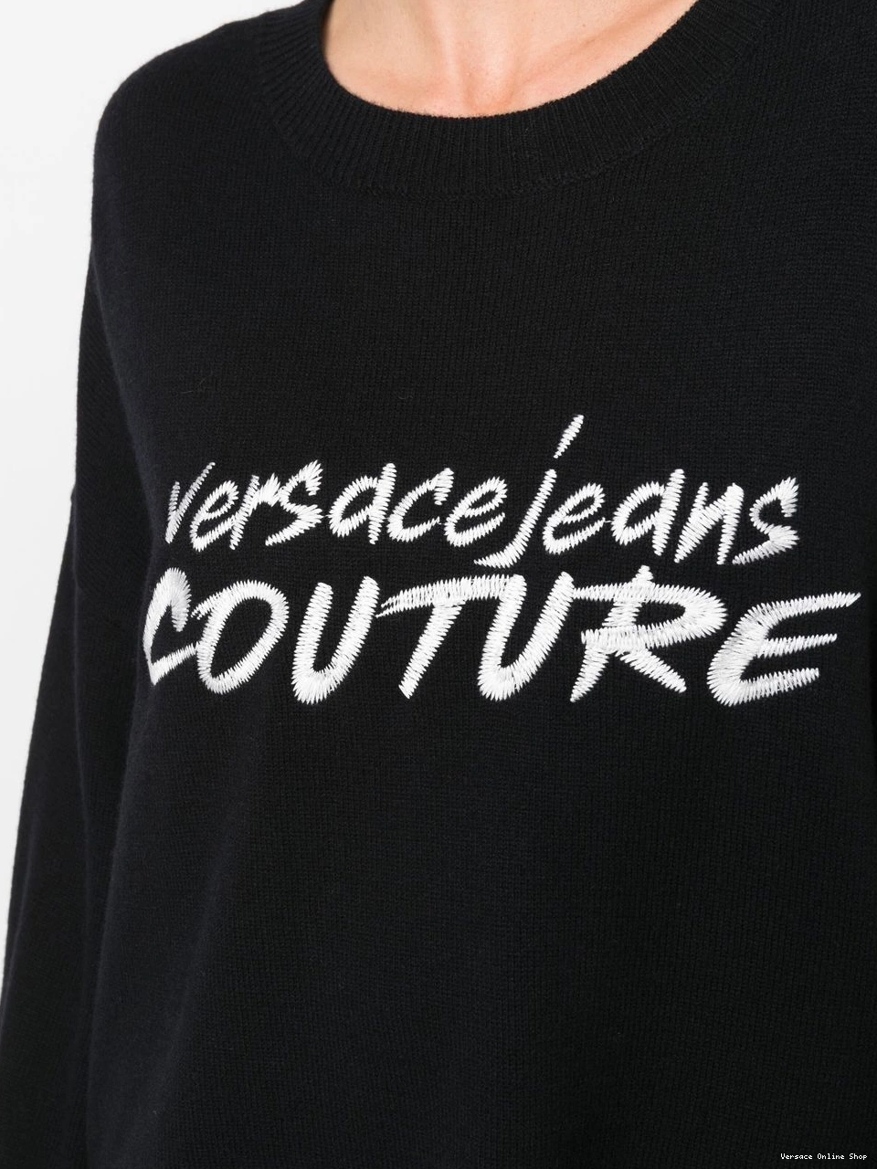 Affordable jumper wide-sleeve Women Versace Jeans embroidered-logo Couture 0810